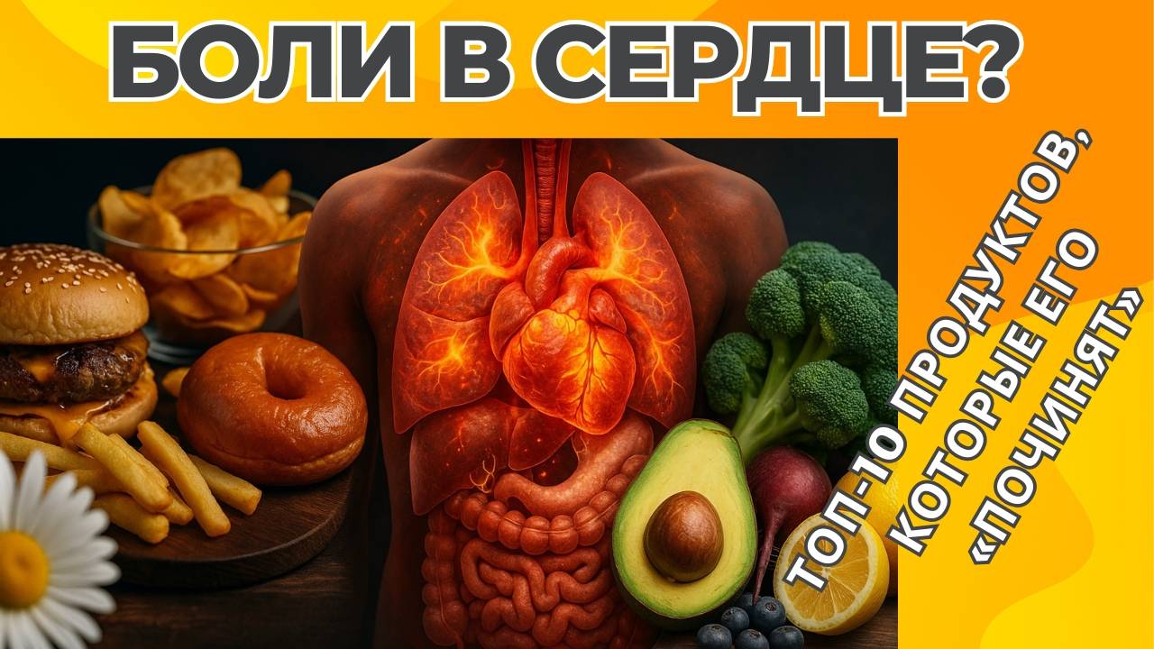БОЛИ В СЕРДЦЕ? | Топ-10 продуктов, которые его «починят»