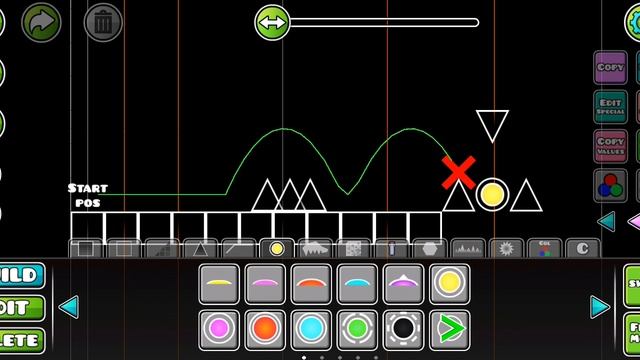 строю новый уровень в Geometry Dash