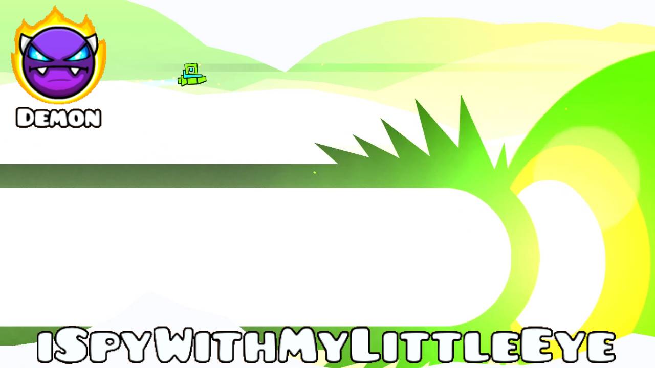 Geometry Dash. Прохожу уровень под названием ISpyWithMyLittldEye