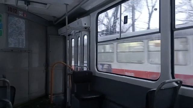 Атмосфера поездки в Самарском трамвае, Tatra T6B5 1012/24