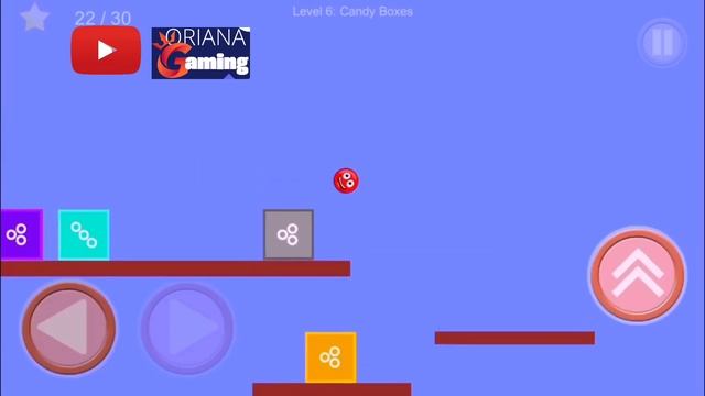 Новый красный Шар. 4 уровни. Мультфильм игра на Oriana Gaming. New Red Ball 1.