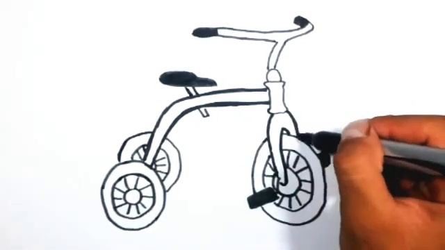Drawing A Bicycle For Children   Рисование велосипеда для детей  बच?