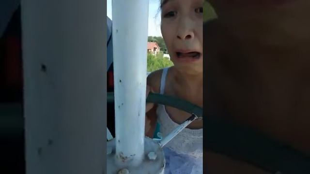 колесо обозрения...дочка боится