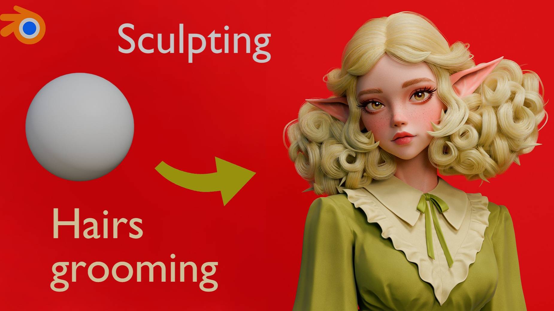 Моделирование стилизованной эльфийки в Blender.