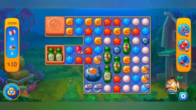 фишдом 2022  #  10998 уровень - прохождение без бустеров # Fishdom,   10998  Level - No Boosters.