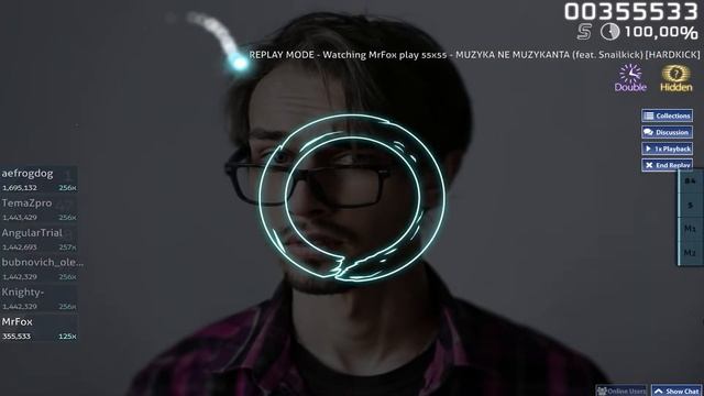 КАРТА HD,DT НА 114 PP! | 55x55 - MUZYKA NE MUZYKANTA | SS, 100%