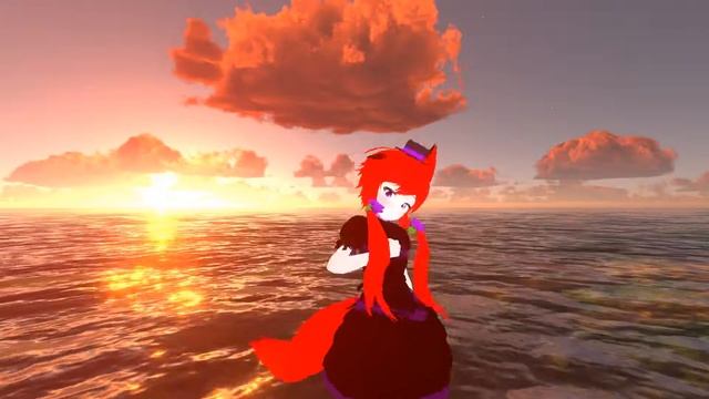 VRChat. Танцы. Восход у моря