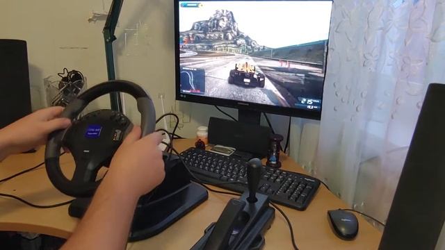 Игровой руль для пк с ручником и коробкой передач в 2024