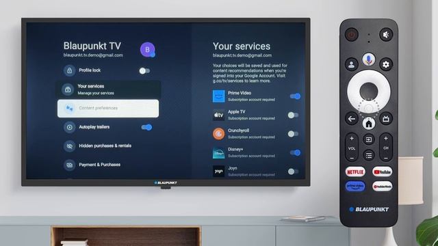 Turn Google Assistant On/Off. BLAUPUNKT *WGC5500S, *UGC5500Т, 40FGC5500Т Series. Google TV