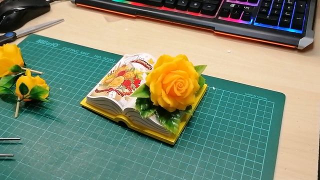 Сборка композиции в книге-кашпо к дню учителя #мыловарение #мылоручнойработы #подаркиручнойработы