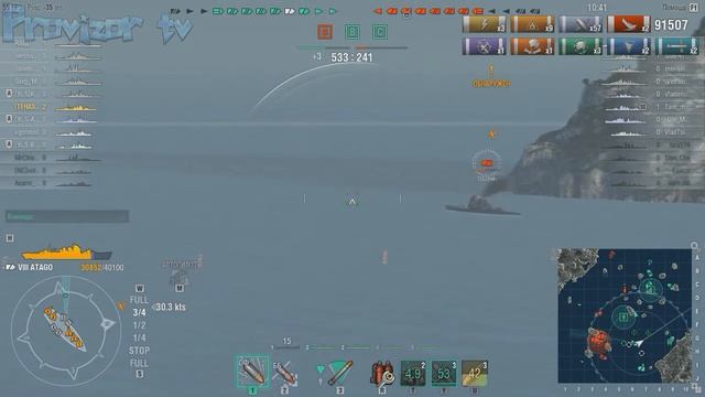 👹[WoWS] Atago японский крейсер [6 Kills ] [178000 Damage]👹