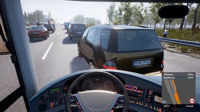 пробуем следовать по расписанию в Fernbus Coach Simulator