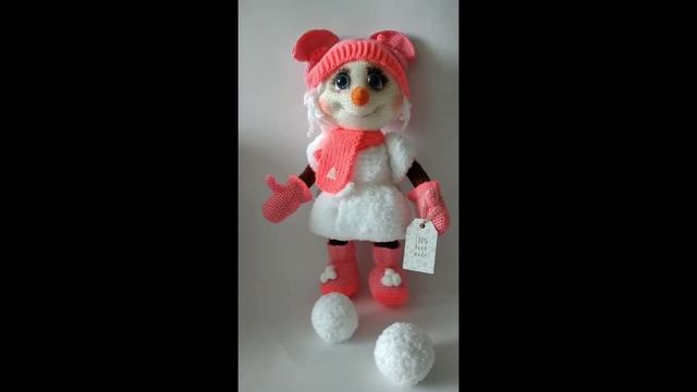 вязанная игрушка,снежная девочка Элли