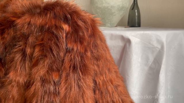 Меховой плед FUR CHARM, красно-рыжий, 150х130 см   614084