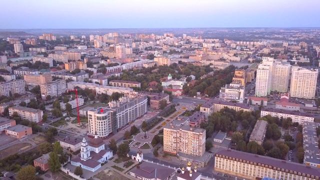 Полет над Белгородом на закате 20 августа 2017