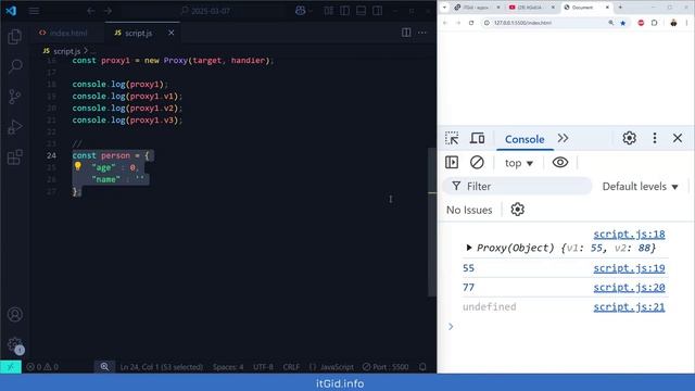 Об'єкт Proxy JavaScript - якщо пишите валідатор або логер