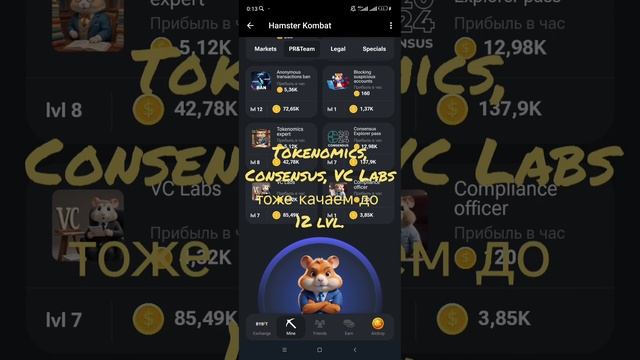 Как правильно прокачать хомяка в Hamster Kombat