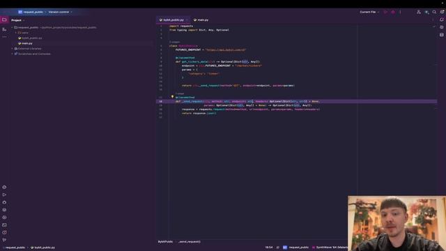 Отправка публичного запроса на биржу Bybit с помощью Python