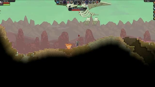 Starbound Beta - убиение костлявого.