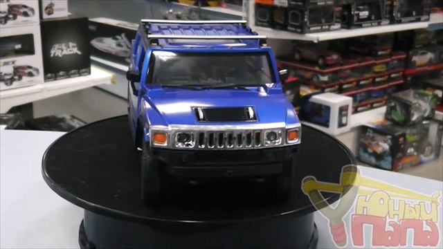 Обзор машины на радиоуправлении Hummer H2 со светом 1:24