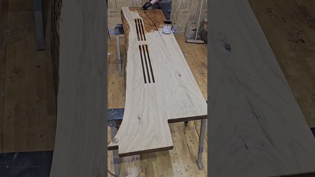 Боольшой подоконник из слэба 💥 #wood #работасдеревом #woo