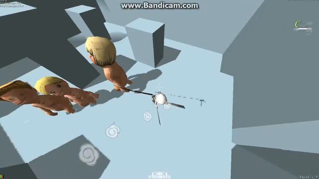 Attack On Titans зачистка титанов на карте Battle Training