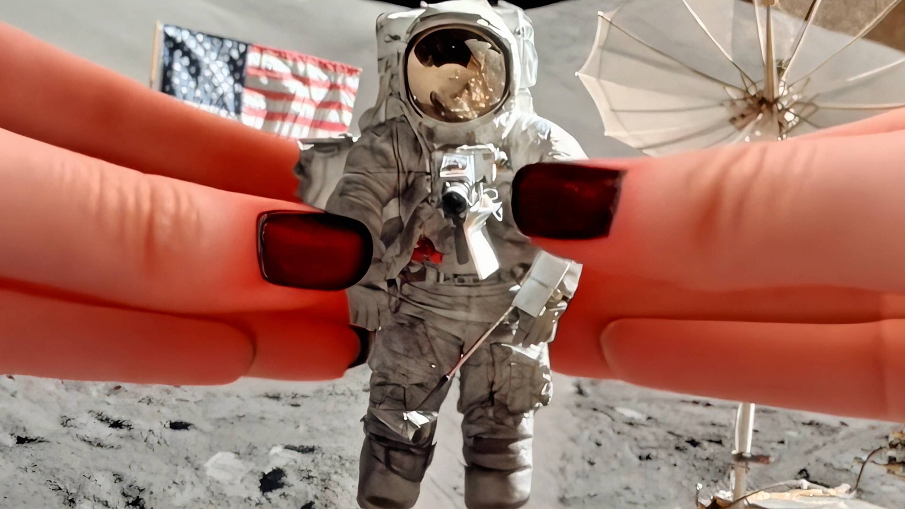 Я давлю руками кадры экспедиции Аполлон 17 с помощью ИИ