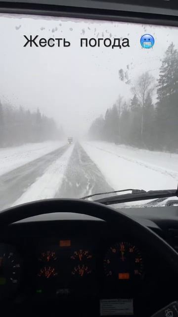 Трасса М 8. Метель на дороге.
