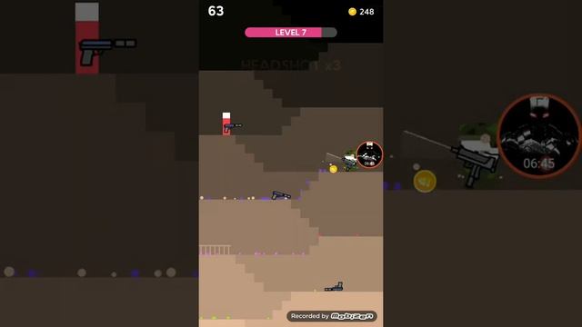 Играем в игру Mr Gun. Выбил 2 новых оружий и дошел до 10 уровня