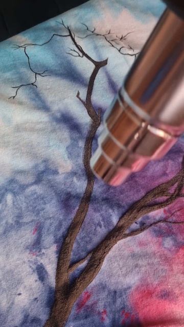 Опухание краски Pebeo с эффектом замши #росписьодежды #cus