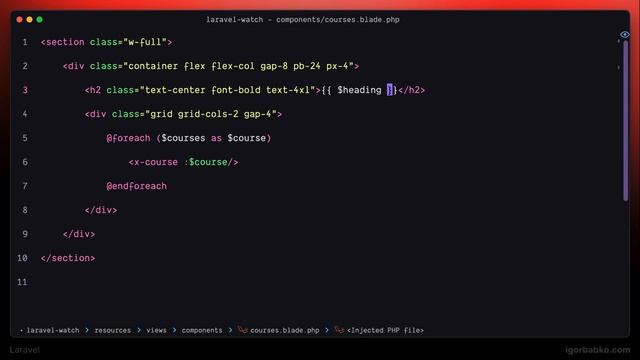 Laravel для новичков #20 - Страница с курсами