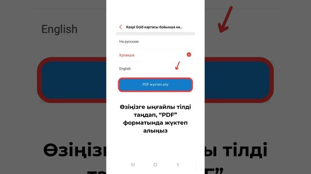 Андроид выписка с Каспи банка на казахском