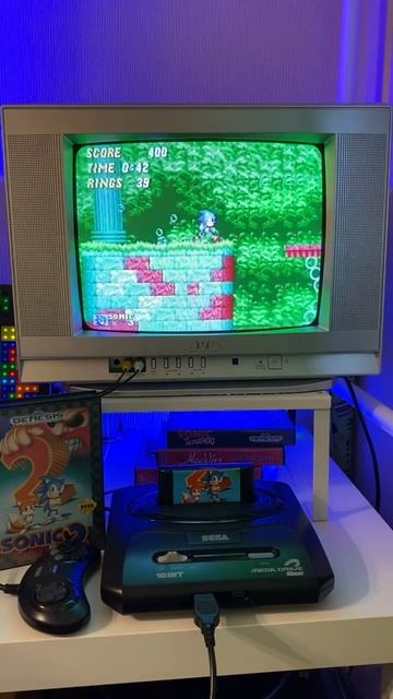 Sega Mega Drive 2/Genesis - Sonic The Hedgehog 2 #shorts #sega #sonic #16bit #dendy #сега #денди