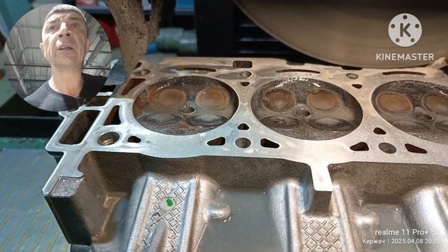 Шлифовка угловых ГБЦ V6 Mercedes на  плоскошлифе ELB SWB 15 VAI - U