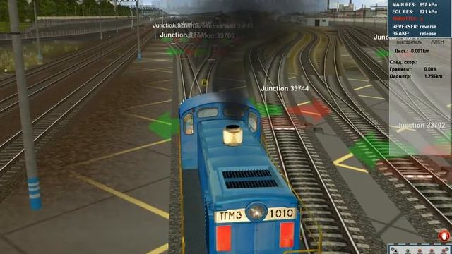 Манёвры на станции Москва-Киевская в Trainz 12