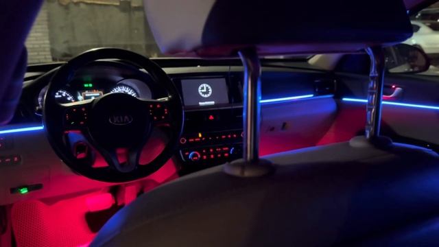 Установка контурной подсветки Kia Optima