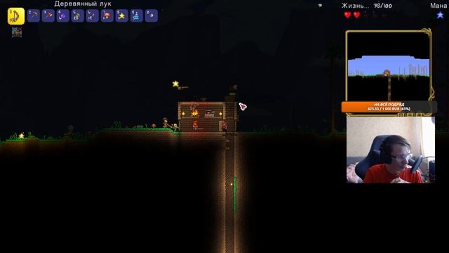 Классическое приключение играю в Terraria