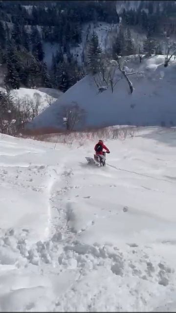 Покатушки на сноубайке Сахалин \ Sakhalin Snowbike Riding