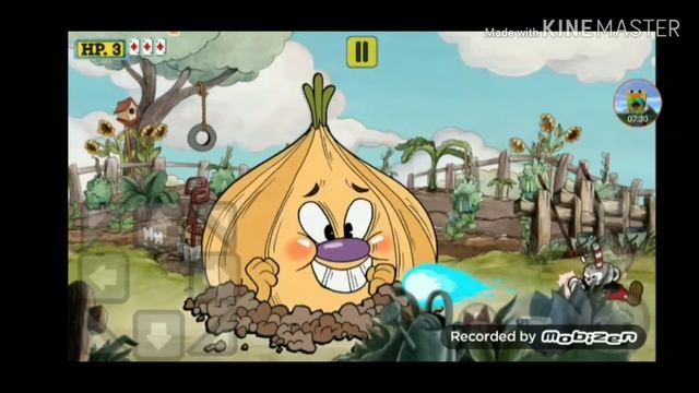 Играю в Cuphead Mobile #2 пришол первого босса