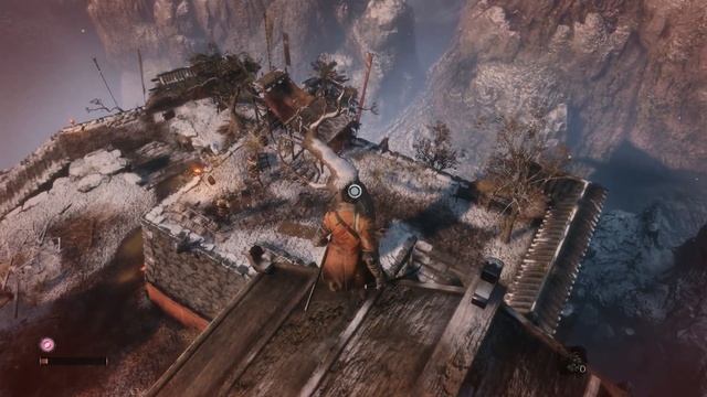 Sekiro: Shadows Die Twice. #2 трудная победа над мини боссом с копьём и зачистка первого лагеря