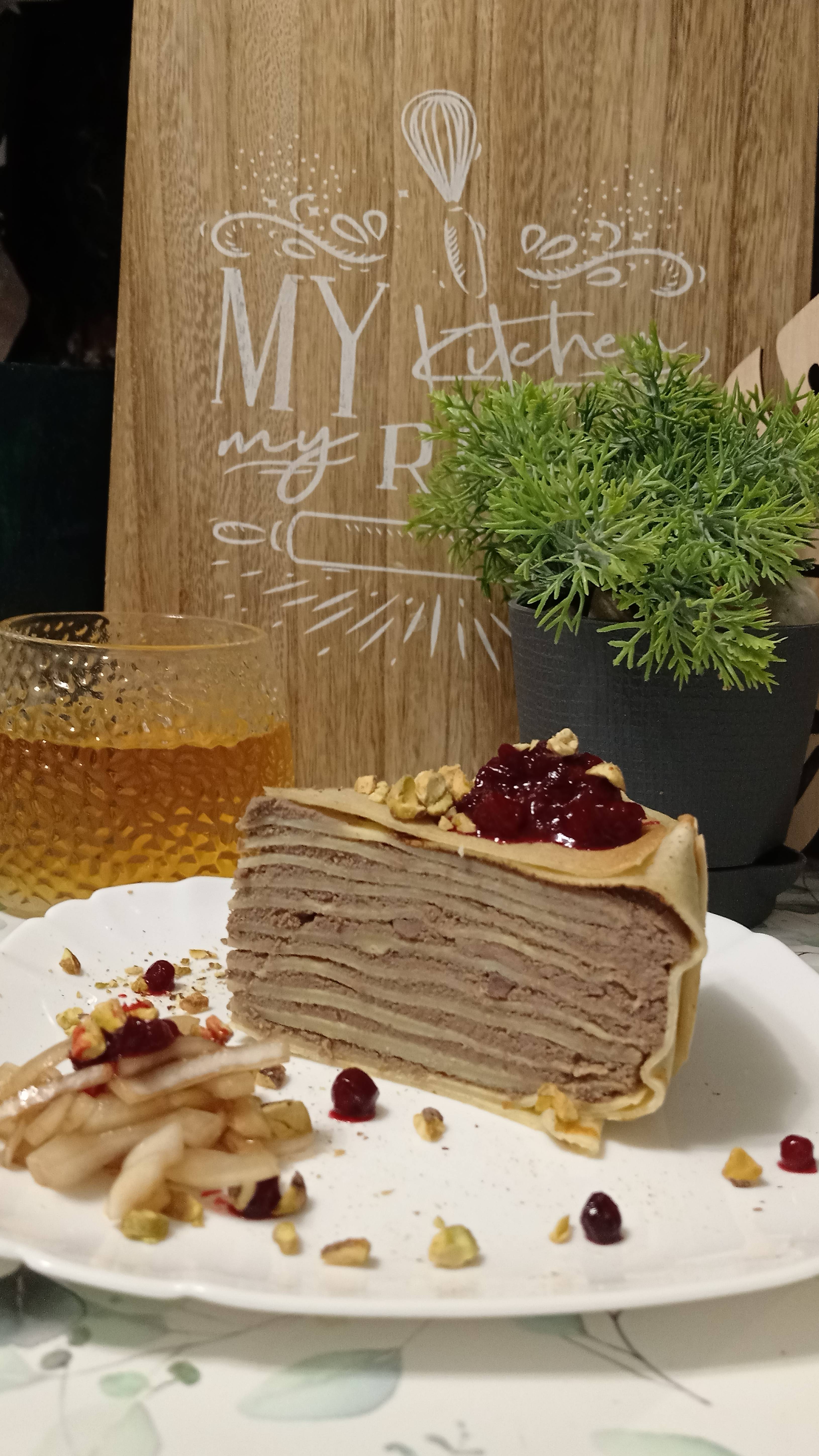 печеночный торт с кукур блинами
