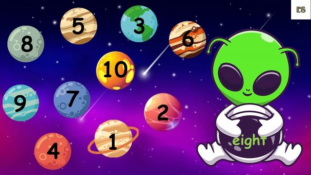 Numbers 1-10 With The Aliens And Planets