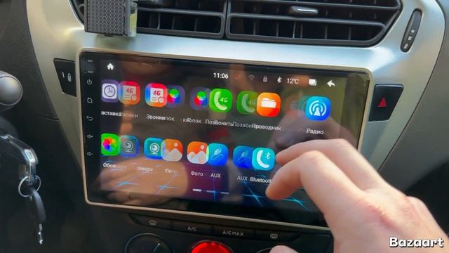 Установка Мультимедиа EasyGo в Peugeot 301