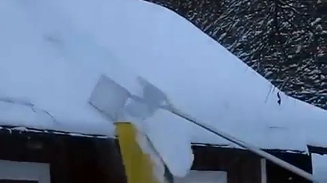 ЧИСТКА СНЕГА С КРЫШИ 100%