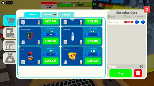 Roblox. Supermarket Simulator. ПРОДАЮ ЧАЙ/КОФЕ!!!