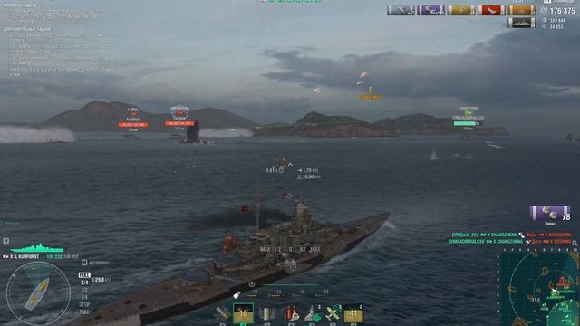 Мир кораблей 414к урона на Großer Kurfürst в Операции Защита Б