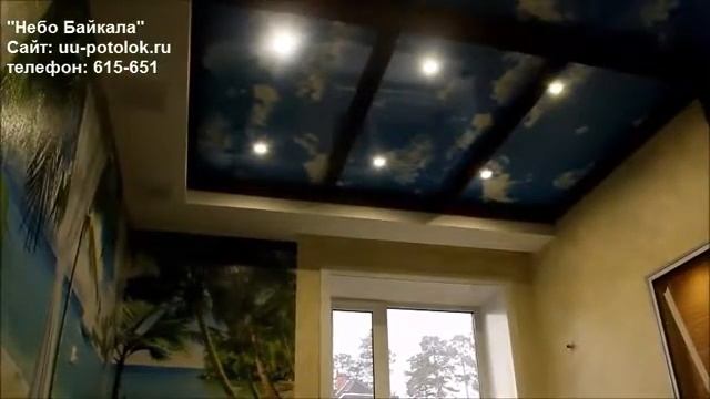 Натяжной потолок в бассейне