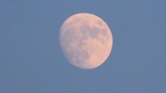 Вечерняя Луна в движение