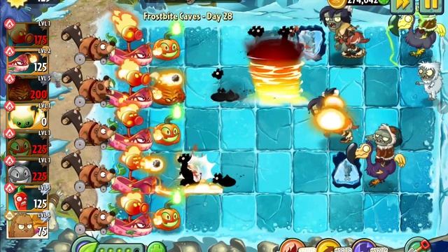 Смешное прохождение PvZ 2 Frostbite Caves Day 28 часть 3