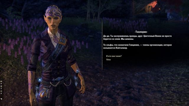 The Elder Scrolls Online. Цветочный венок. Квест спутника Танлори